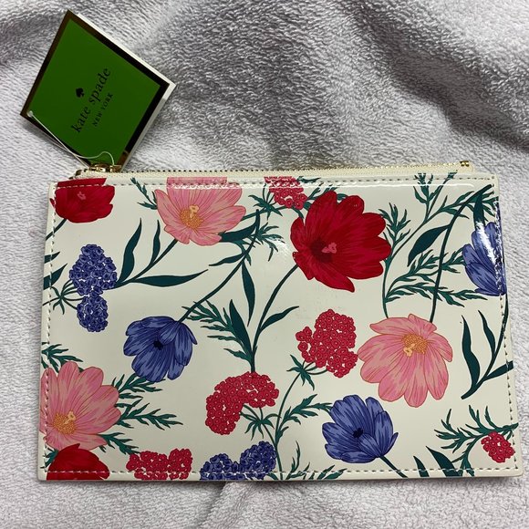 Kate Spade Blossom Pencil Pouch. 8-1/2" x 5-1/2". NWT. (644) - Picture 1 of 2